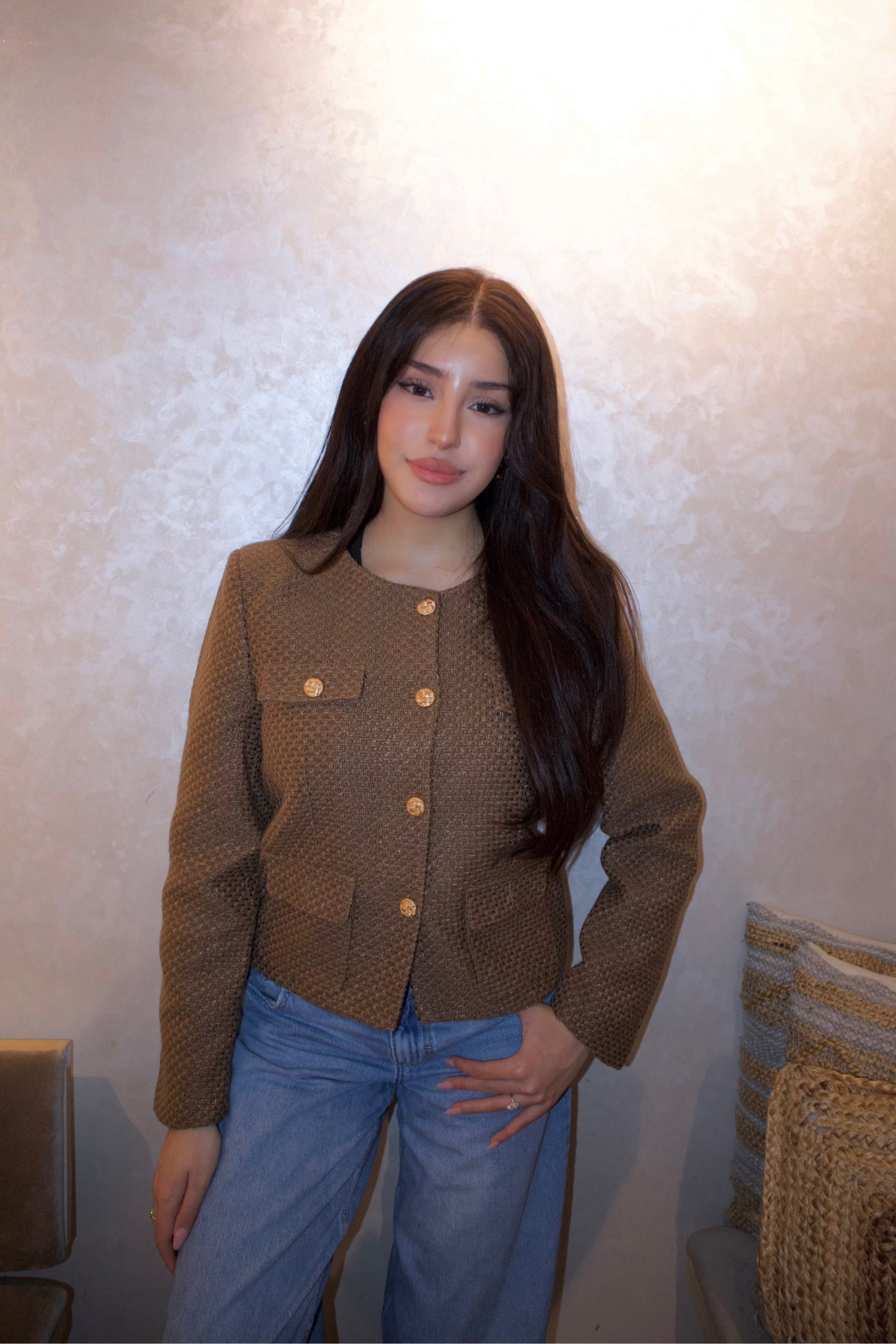 Brown cardigan Layaan